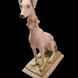 Marwal Lucchesi Chalkware Italian Greyhound Floor Statue, 1960's