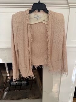 IRO Paris ShavaniFringe Open-Front Knit jacket