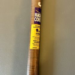 Magic Cover Premium Adhesive Vinyl Wood Grain Shelf Drawer Liner Crafts 9’x 18”