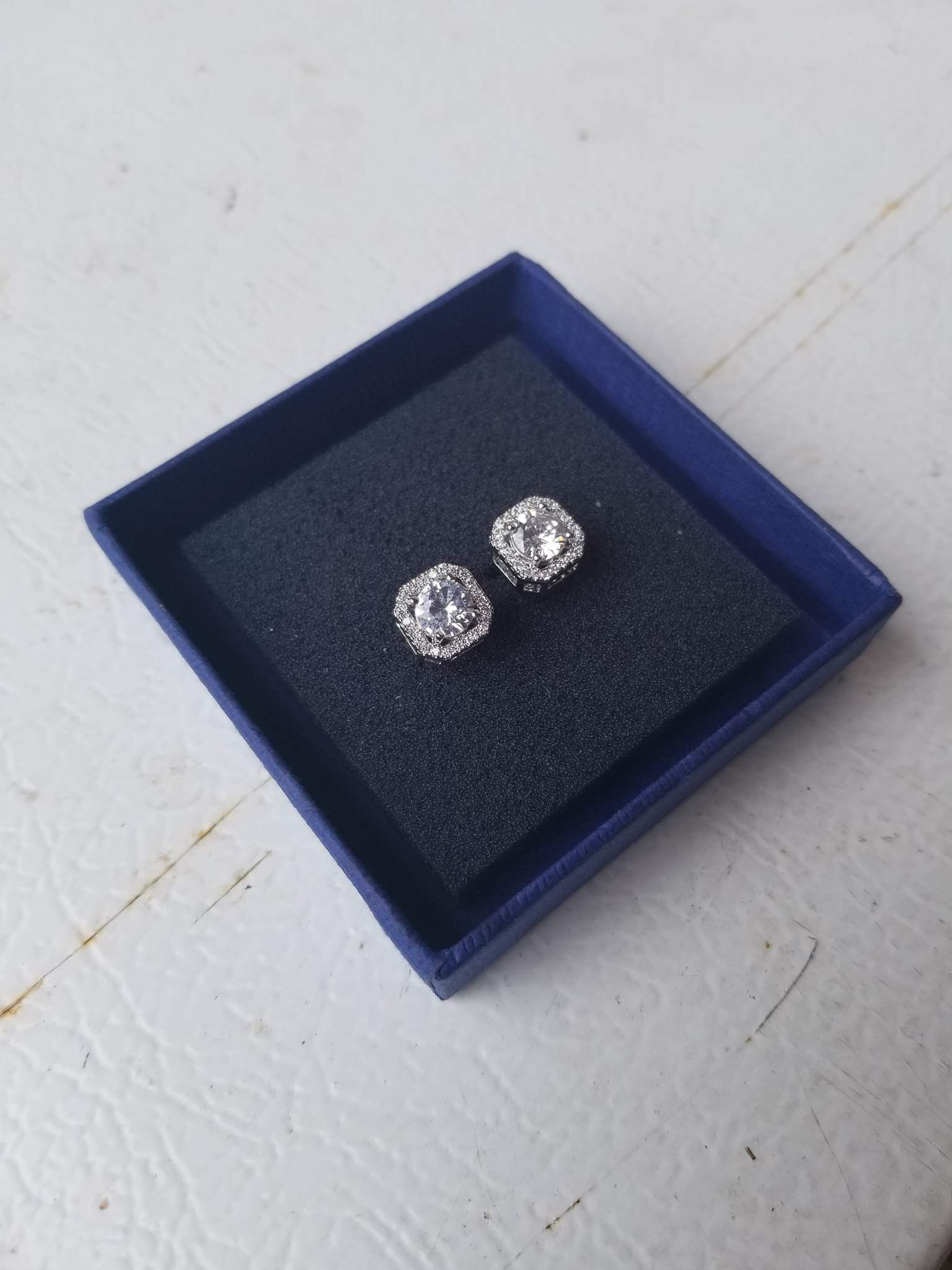 Classic diamond earrings