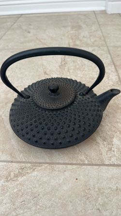 Cast iron black teapot