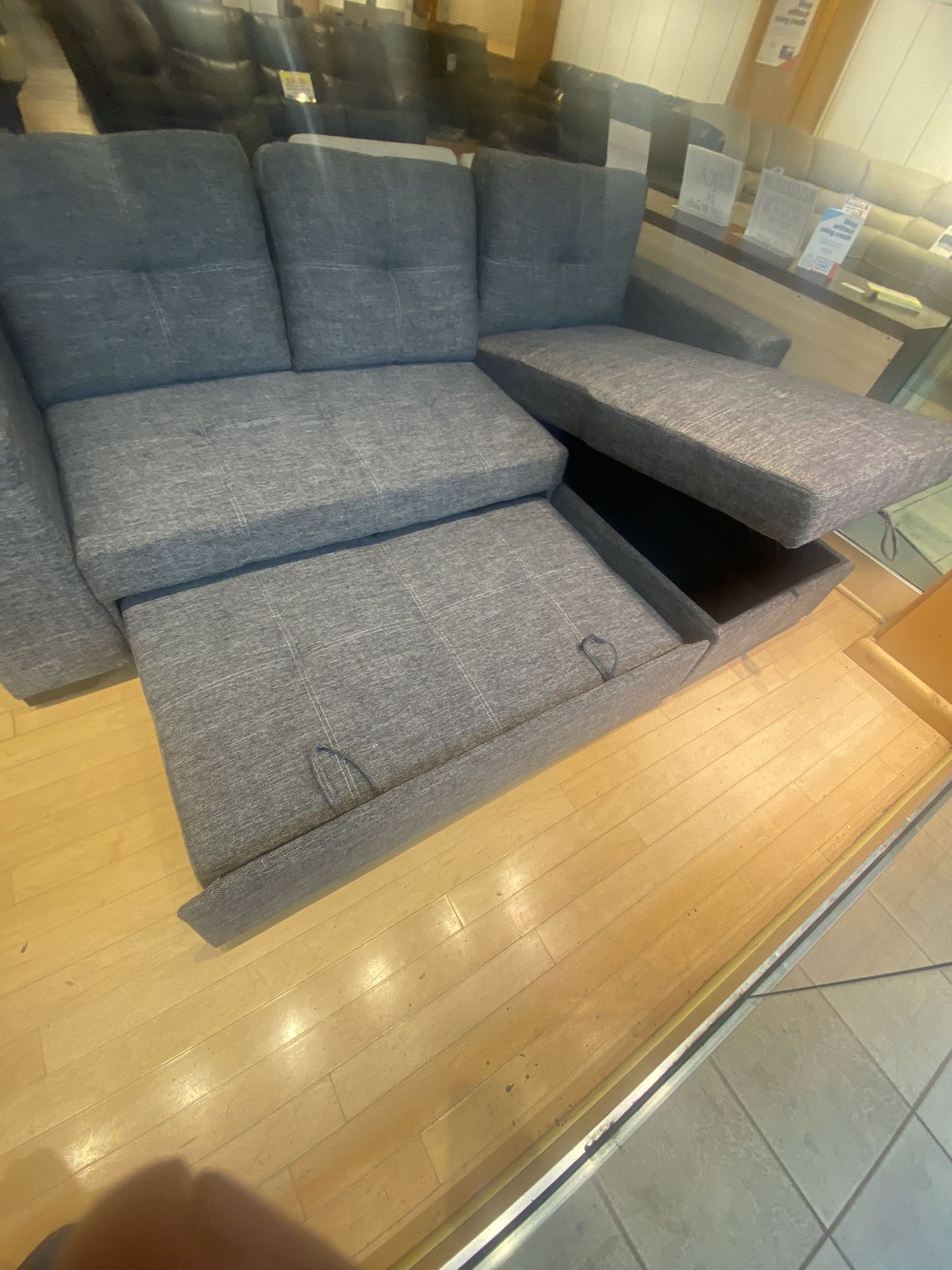 SLEEP SOFA SECTIONAL STORAGE CHAISE MODULAR REVERSIBLE! DELIVERY TODAY