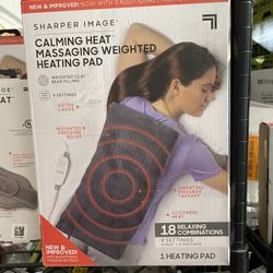 SHARPER IMAGE® CALMING HEAT™ MASSAGING WEIGHTED HEATING PAD