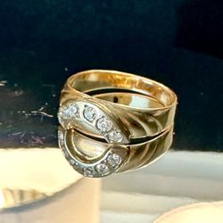 14K Gold vintage Soviet Ring 