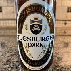 Augsburger Dark Old World Bavarian Style Bottom Opened Pull Tab Empty Beer Can