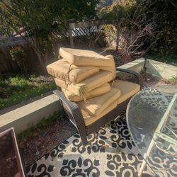 Patio Loveseat With Extra Cushions 