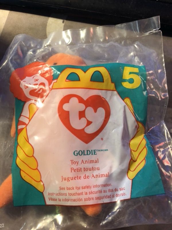 1996 Ty Teenie Beanie McDonalds Happy Meal Toy - Goldie the Goldfish #5