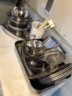 Sterling Silver And China . Stand Up Freezer Like New.  Metal Mirrors 