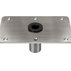 Boat Seat Base Mount Boat Seat Pedestal Base Mount Plate for 3/4" Pin Post Socke