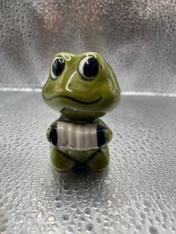 Rare HTF vintage neil the frog Sears Figurine Musical Band Accordian Hard To Fin