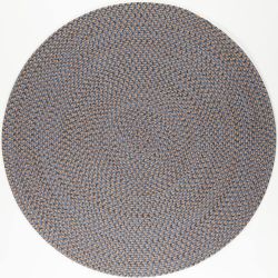 10x10 Round Blue Denim Tweed Rug