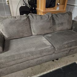 Gray Couch With Queen Sleeper, Can deliver after purchase for a small fee