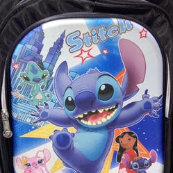Lilo And Stitch Large Stiff Pocket Front Backpack for School