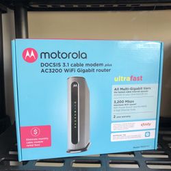 Motorola Ultra-Fast DOCSIS 3.1 Cable Modem with AC3200 Dual Band Router - (MG8702)