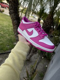 White/Active Fuchsia Dunks