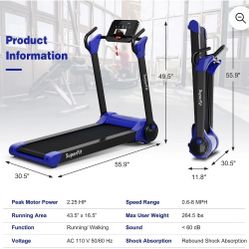 Costway
(4.1)
4.1 stars out of 35 reviews
35
Superfit Folding 2.25HP Electric Treadmill 
