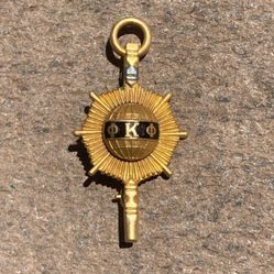 Vintage 1950s PHI KAPPA PHI HONOR SOCIETY GOLD KEY PIN Brooch Pendant $35