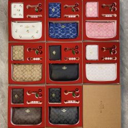 Coach Kits (1 Shoulder Bag,1 Wallet, 2 Bag Charms)