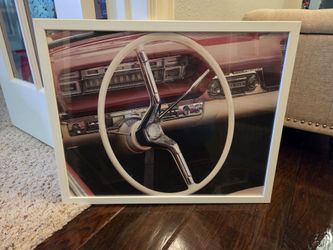 2 car art frames vintage old school cars