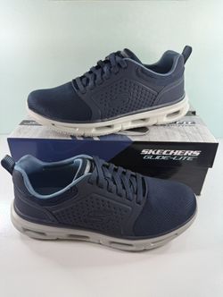 NEW SKECHERS Men's Glide Lite Pacer Slip-On Sneaker Shoes - Navy - size 10