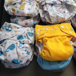 12 Cloth Diapers- Pocket With Inserts