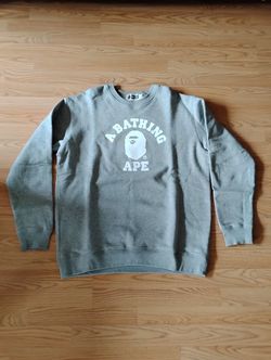 A Bathing Ape BAPE College Logo Crew neck sweatshirt size XXL Fits like XL