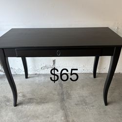 IKEA Black Desk With Single Drawer