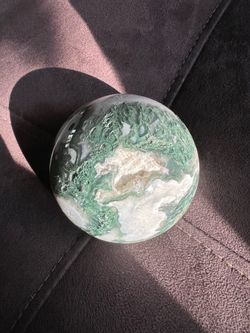 Moss agate sphere