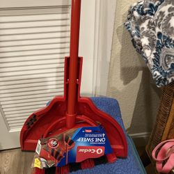 New O Cedar Broom W Dust Pan 