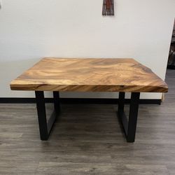 🪵 Solid Wood Live Edge Table – Unique Piece