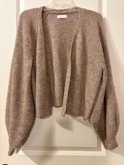 Chunky Knit Open Front Cardigan Sweater