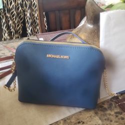 Blue Michael Kors Purse