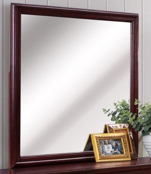 Cherry Wood Dresser Mirror