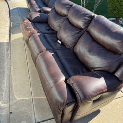 ONE FREE LEATHER SOFA 