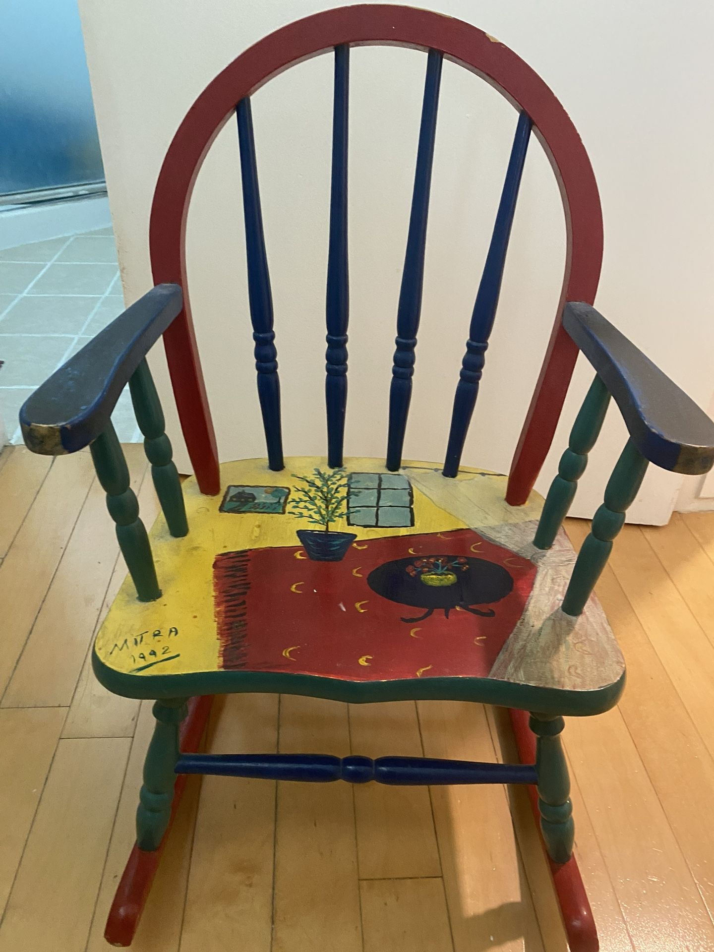Hand Painted Child Rocking Chair