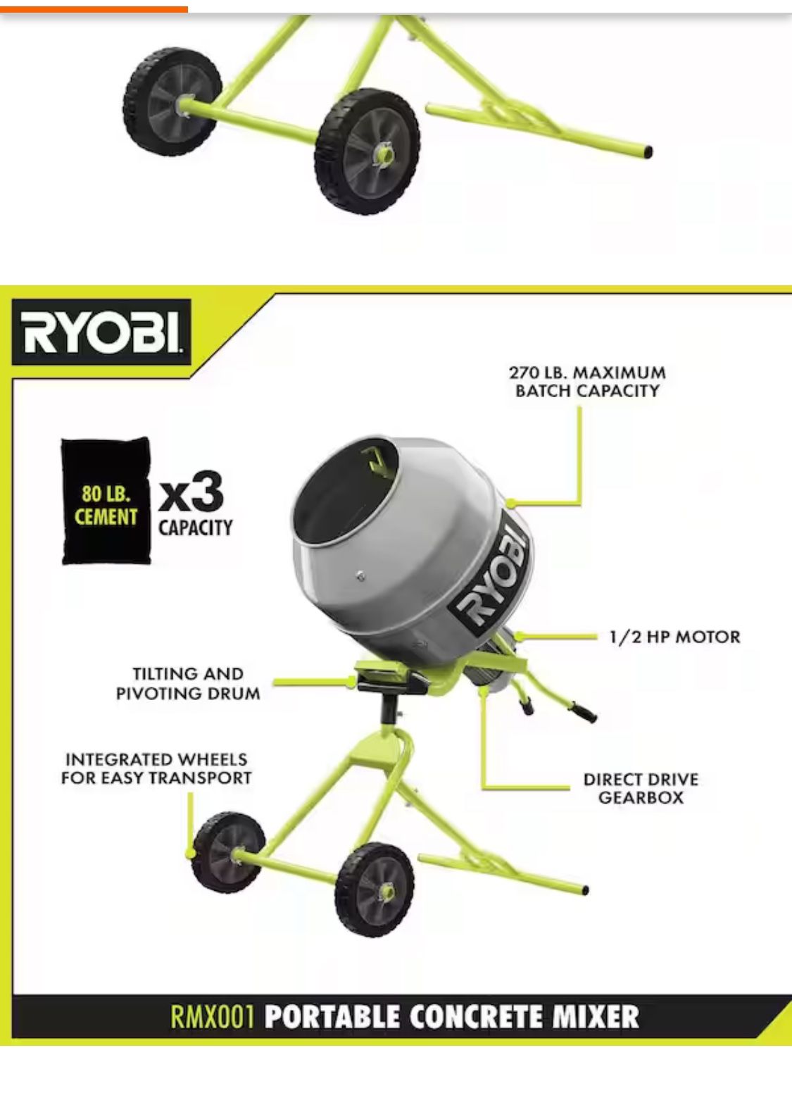 Ryobi Cement Mixer for Sale in Buena Park, CA OfferUp