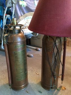 Antique Brass Water Canister Extinguisher