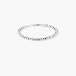 Mejuri 14K white gold beaded ring - size 7