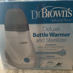 New Dr Browns deluxe bottle warmer and sterilizer steams heat warms bottles fast