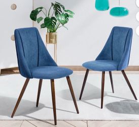 Modern Blue Dining Chairs Set of 2 – Homy Casa Upholstered Chairs ✨