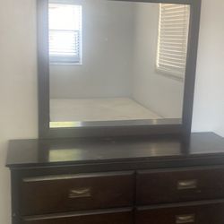 Dresser With Mirror And Night Stand 
