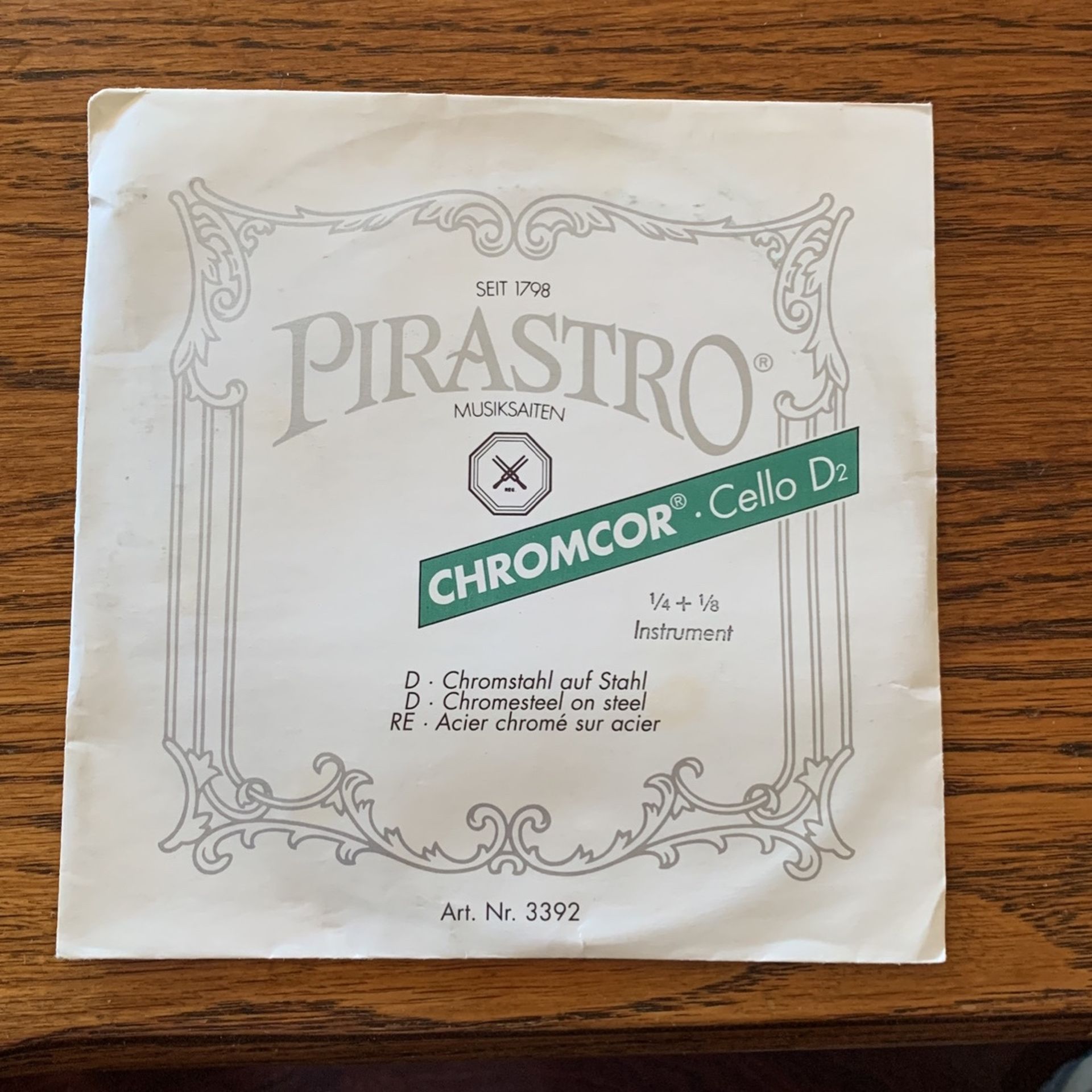 Pirastro Piranito 1/4-1/8 Cello D String New
