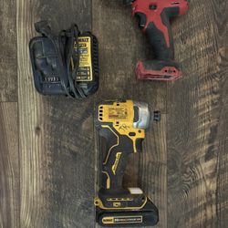 Milwaukee and Dewalt tool