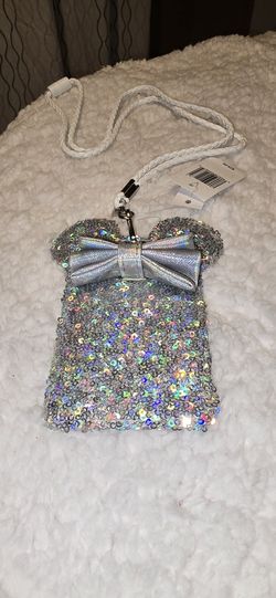 Lounge fly  Disney ID holder Silver irrdescent.