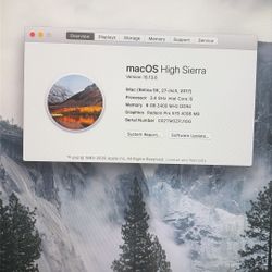 MacOS High Sierra Version 10.13.6
