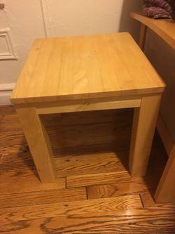 wood end table