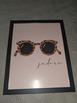 Framed 'J'adore' Sunglasses Art