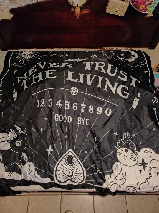 Flag Poster Quiji Board Never Trust The Living 62x62