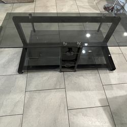 Black Glass TV Stand