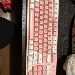 Pink Bluetooth keyboard